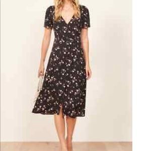 Reformation Black Floral Dress